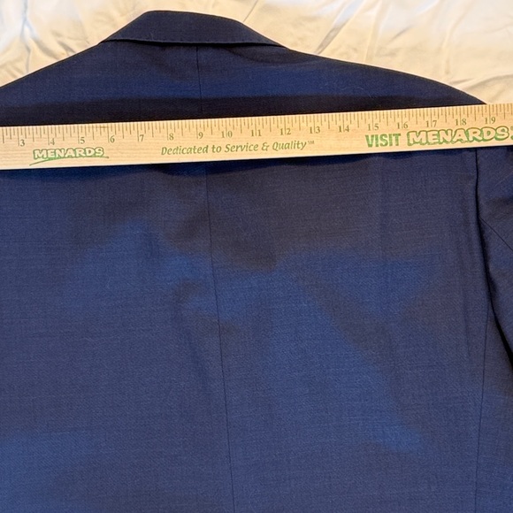 Calvin Klein Men’s Navy Wool Stretch Blazer Sport Coat Size 44R - Picture 7 of 9